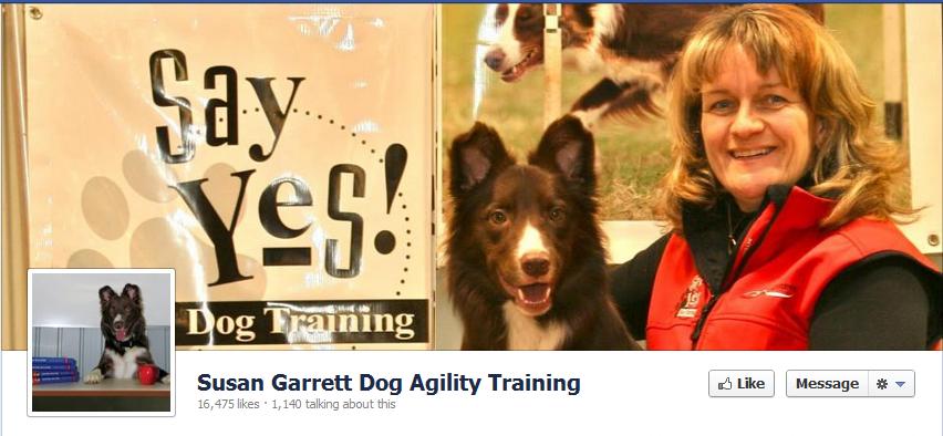 Susan Garrett Dog Agility Facebook Page 